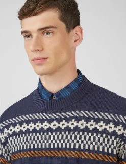 B By Ben Sherman Fair Isle Chunky Knit Sweater -clothing Shop 0067868 035 E scaled