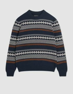 B By Ben Sherman Fair Isle Chunky Knit Sweater -clothing Shop 0067868 035 F