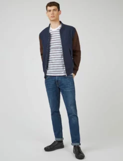 B By Ben Sherman Jersey Striped Tee - White -clothing Shop 0067876 010 B scaled