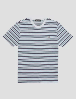 B By Ben Sherman Jersey Striped Tee - White -clothing Shop 0067876 010 D scaled