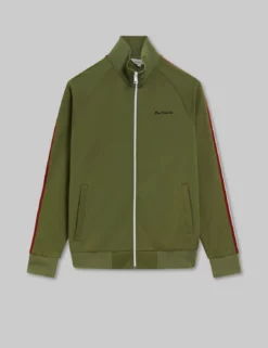 Signature Zip-Through Track Jacket - Loden -clothing Shop 0067887 064 FL adirqm