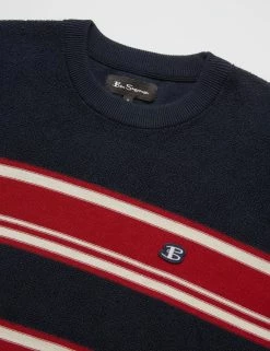 B By Ben Sherman Striped Chunky Knit Sweater - Navy -clothing Shop 0067891 025 F 93ff2c1b a7bd 4ffc afeb 481737a92c54 scaled