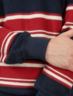 B By Ben Sherman Striped Chunky Knit Sweater - Navy -clothing Shop 0067891 025 H scaled