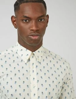 Spot Print Long-Sleeve Shirt - Ivory -clothing Shop 0068058 015 E scaled