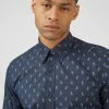 Spot Print Long-Sleeve Shirt - Midnight
