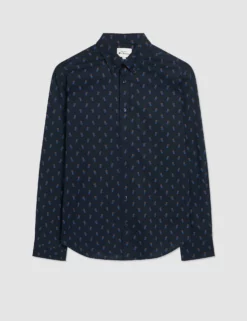 Spot Print Long-Sleeve Shirt - Midnight -clothing Shop 0068058 036 F 680f4cd3 fc9e 4e8c 98b7 25fab134b6f4