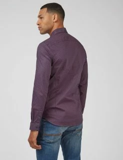 Slim Fit Geo Print Long-Sleeve Shirt -clothing Shop 0068061 550 C scaled
