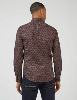 Slim Fit Paisley Print Long-Sleeve Shirt -clothing Shop 0068063 035 C