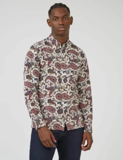 Eastern Paisley Print Long-Sleeve Shirt - Grape 8 Eastern Paisley Print Long-Sleeve Shirt - Grape -clothing Shop 0068067 089 A scaled