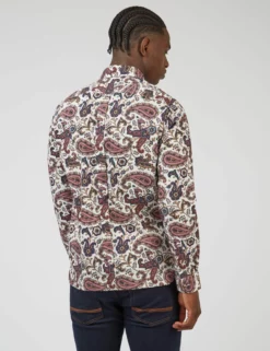 Eastern Paisley Print Long-Sleeve Shirt - Grape 10 Eastern Paisley Print Long-Sleeve Shirt - Grape -clothing Shop 0068067 089 B scaled