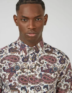 Eastern Paisley Print Long-Sleeve Shirt - Grape 9 Eastern Paisley Print Long-Sleeve Shirt - Grape -clothing Shop 0068067 089 E scaled