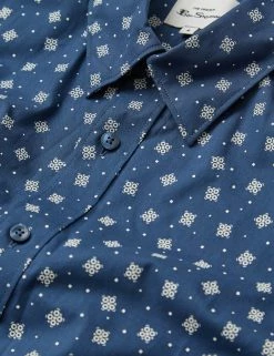 Scatter Print Short-Sleeve Shirt - Dark Blue -clothing Shop 0068071 026 F 1 scaled