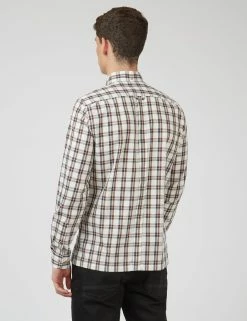Grid Check Long-Sleeve Shirt - Ivory 10 Grid Check Long-Sleeve Shirt - Ivory -clothing Shop 0068082 015 B scaled