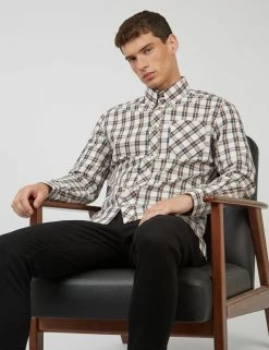 Grid Check Long-Sleeve Shirt - Ivory 9 Grid Check Long-Sleeve Shirt - Ivory -clothing Shop 0068082 015 C scaled