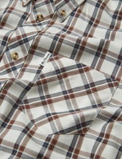 Grid Check Long-Sleeve Shirt - Ivory