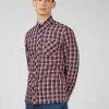 Grid Check Long-Sleeve Shirt - Red