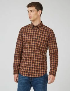Fractured Gingham Check Long-Sleeve Shirt 9 Fractured Gingham Check Long-Sleeve Shirt -clothing Shop 0068095 790 A scaled