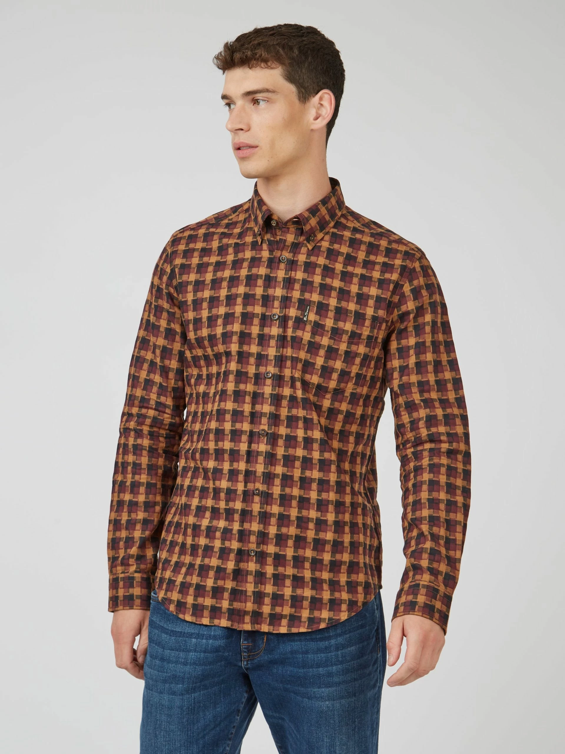 Fractured Gingham Check Long-Sleeve Shirt 3 Fractured Gingham Check Long-Sleeve Shirt - Image 3