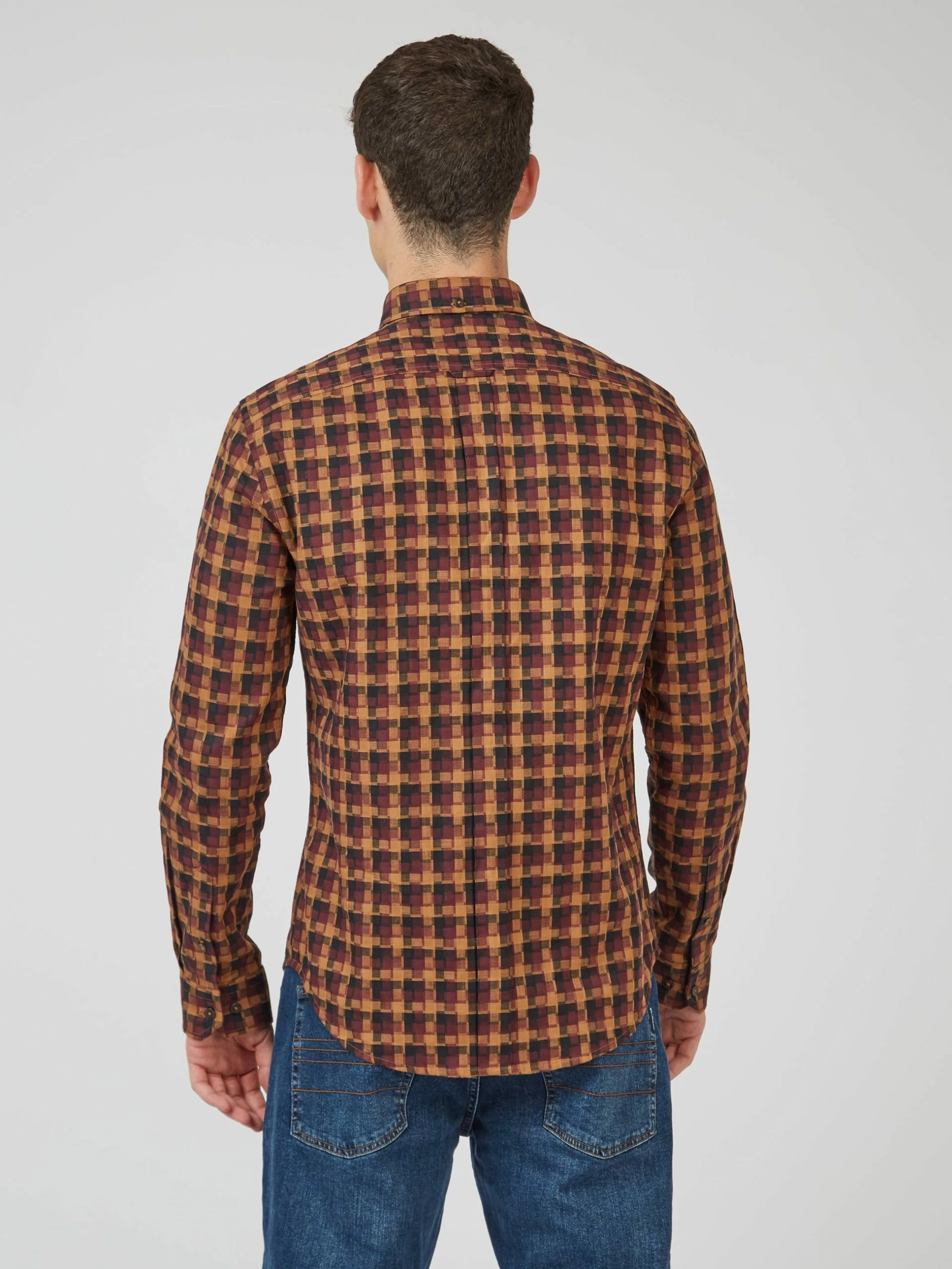 Fractured Gingham Check Long-Sleeve Shirt 5 Fractured Gingham Check Long-Sleeve Shirt - Image 5