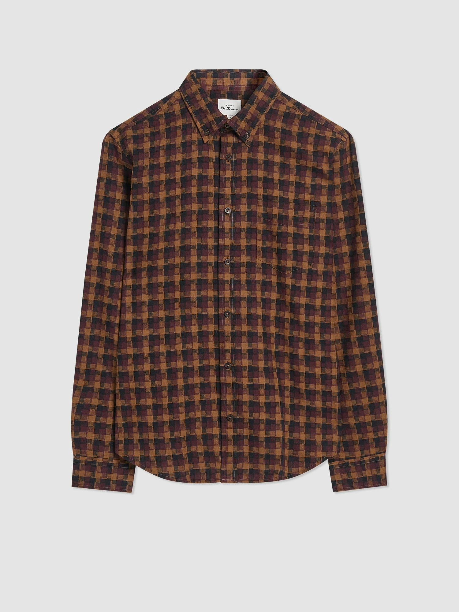 Fractured Gingham Check Long-Sleeve Shirt 6 Fractured Gingham Check Long-Sleeve Shirt - Image 6