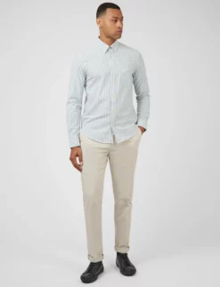 Oxford Stripe Long-Sleeve Shirt - Pale Blue -clothing Shop 0068099 031 B tm38gm scaled