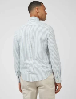 Oxford Stripe Long-Sleeve Shirt - Pale Blue -clothing Shop 0068099 031 C scaled