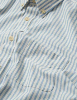 Oxford Stripe Long-Sleeve Shirt - Pale Blue