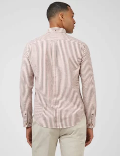 Oxford Stripe Long-Sleeve Shirt - Wine -clothing Shop 0068099 580 C scaled