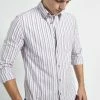 Oxford Stripe Long-Sleeve Shirt - Grape
