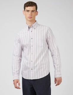 Oxford Stripe Long-Sleeve Shirt - Grape -clothing Shop 0068100 089 A s6d00f scaled