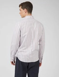 Oxford Stripe Long-Sleeve Shirt - Grape -clothing Shop 0068100 089 C scaled