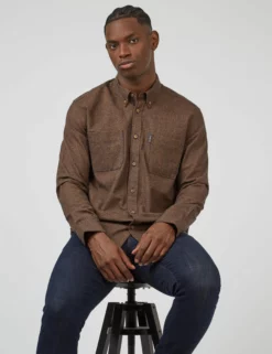 Puppytooth Gingham Long-Sleeve Shirt -clothing Shop 0068101 490 B scaled