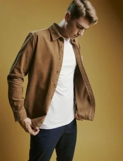 B By Ben Sherman Corduroy Overshirt - Light Brown