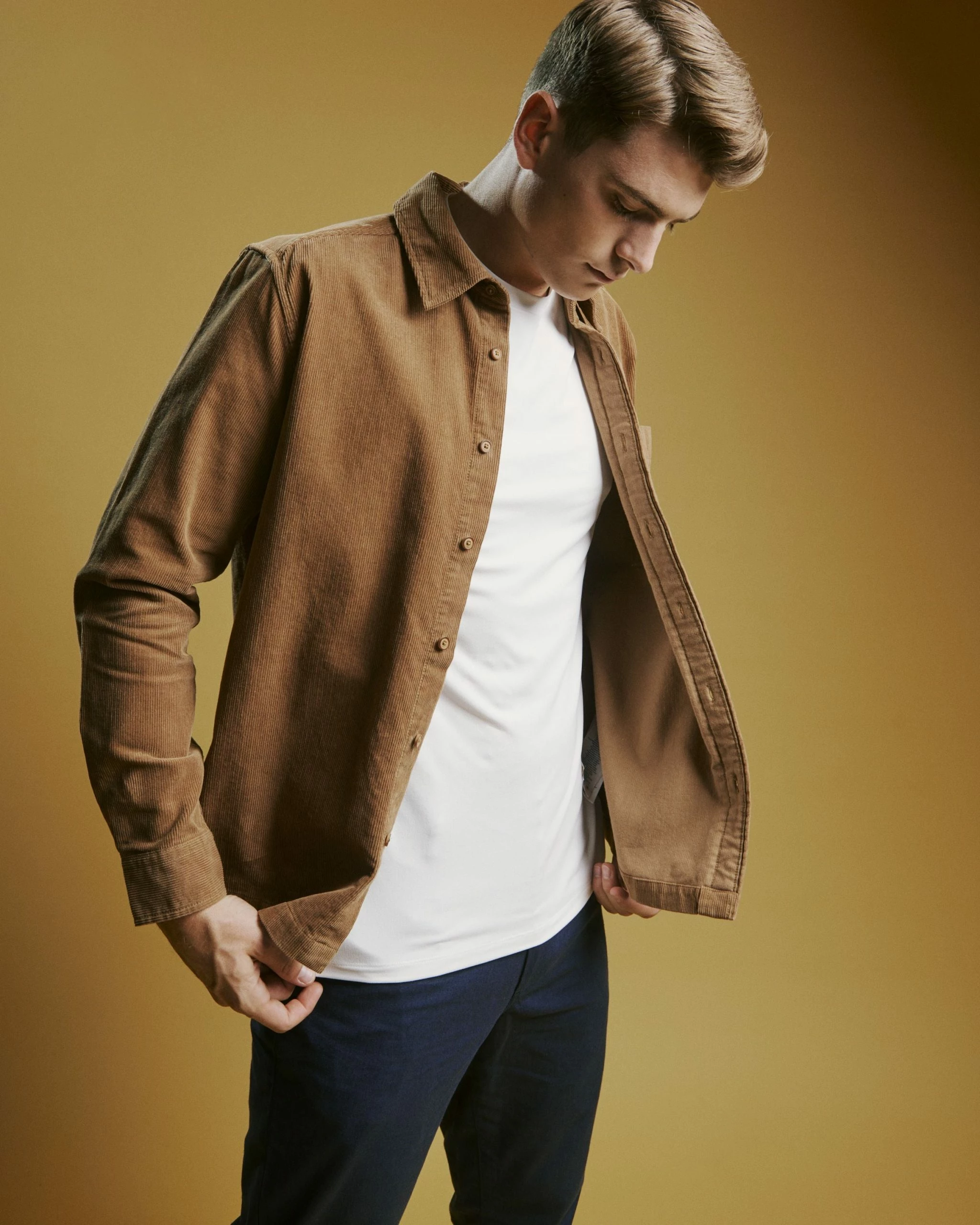 B By Ben Sherman Corduroy Overshirt - Light Brown 1 B By Ben Sherman Corduroy Overshirt - Light Brown