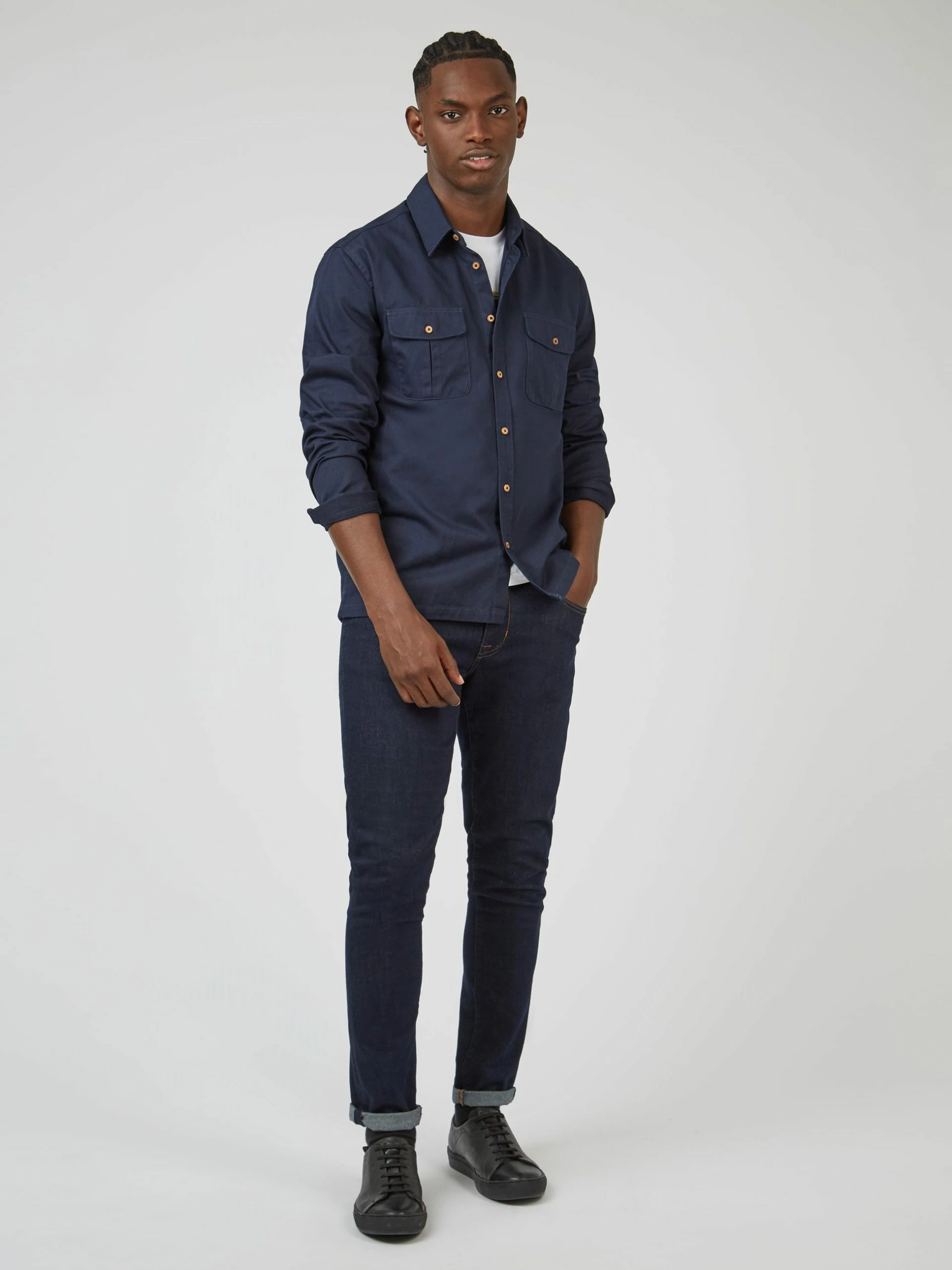 Cotton Twill Long-Sleeve Overshirt 7 Cotton Twill Long-Sleeve Overshirt - Image 7