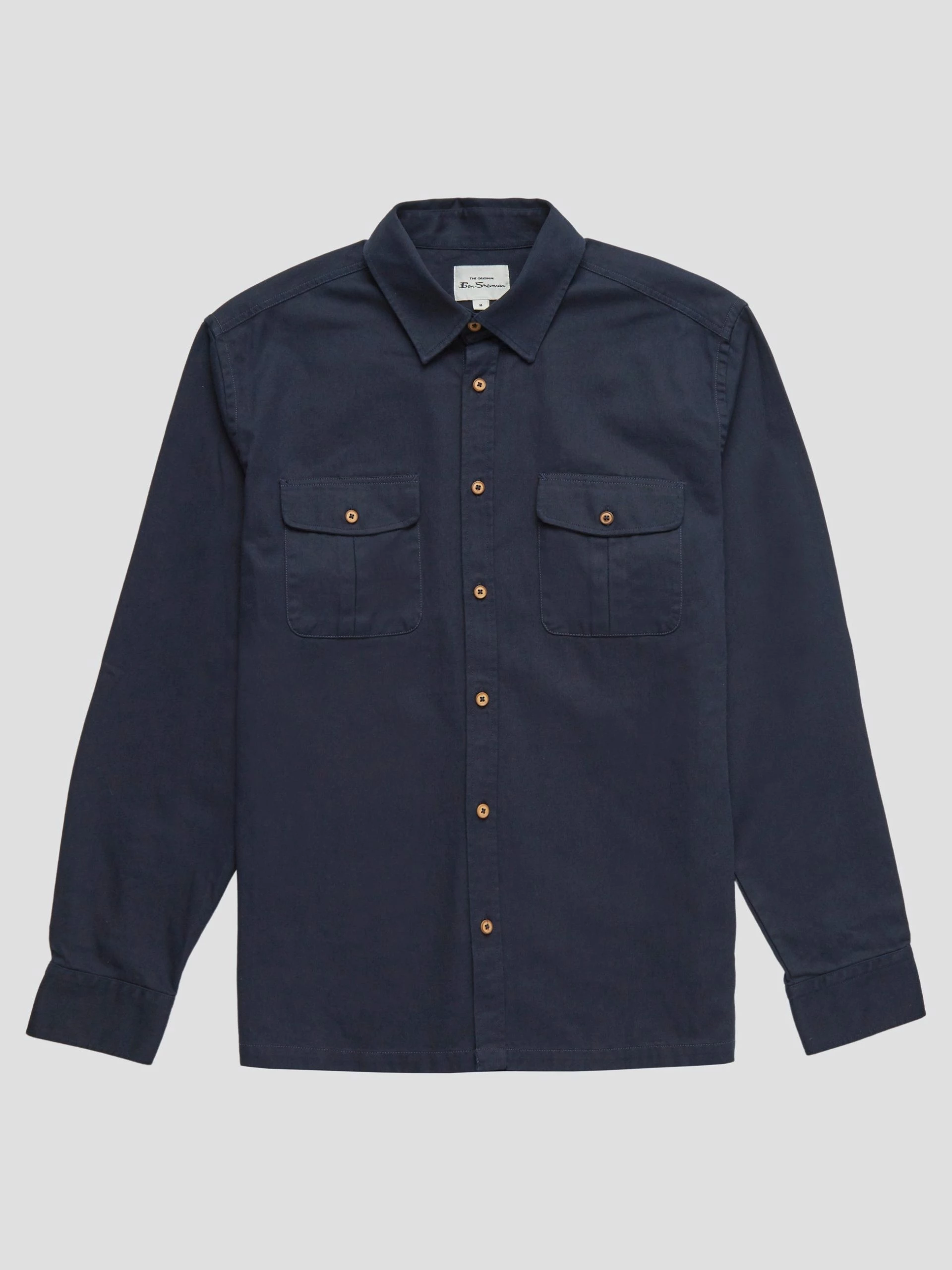 Cotton Twill Long-Sleeve Overshirt 6 Cotton Twill Long-Sleeve Overshirt - Image 6