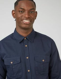 Cotton Twill Long-Sleeve Overshirt 11 Cotton Twill Long-Sleeve Overshirt -clothing Shop 0068114 025 E scaled