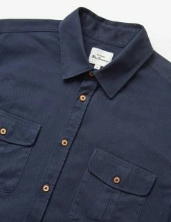 Cotton Twill Long-Sleeve Overshirt