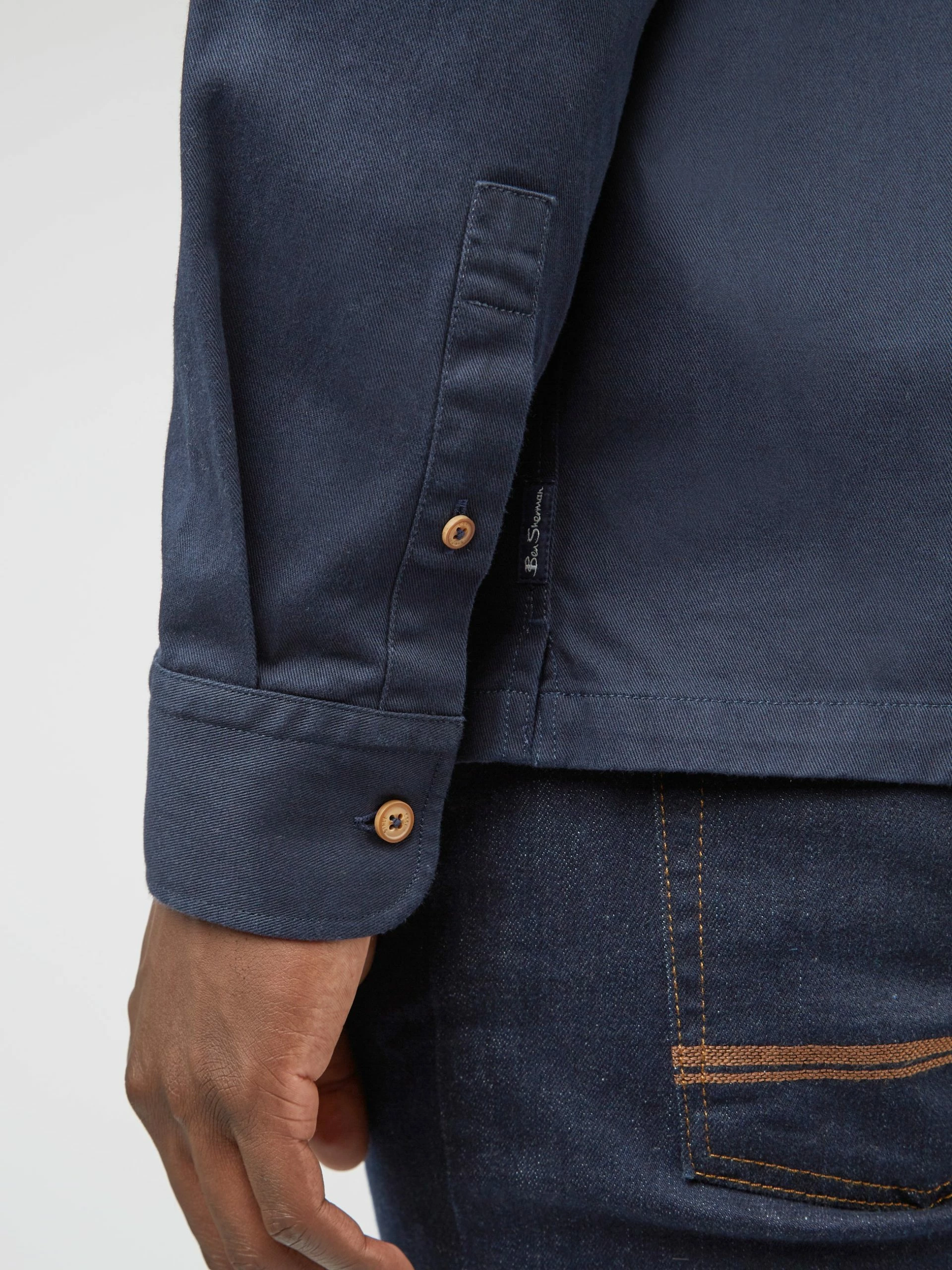 Cotton Twill Long-Sleeve Overshirt 8 Cotton Twill Long-Sleeve Overshirt - Image 8