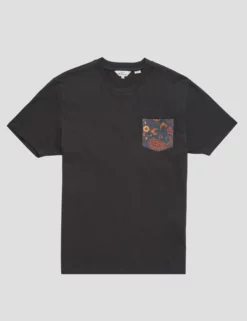 Organic Jersey Paisley Pocket Graphic Tee - Black