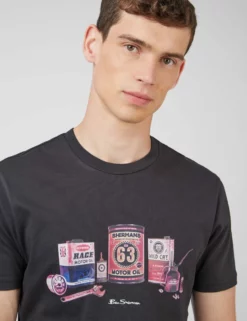 Organic Jersey Chest-Print Graphic Tee