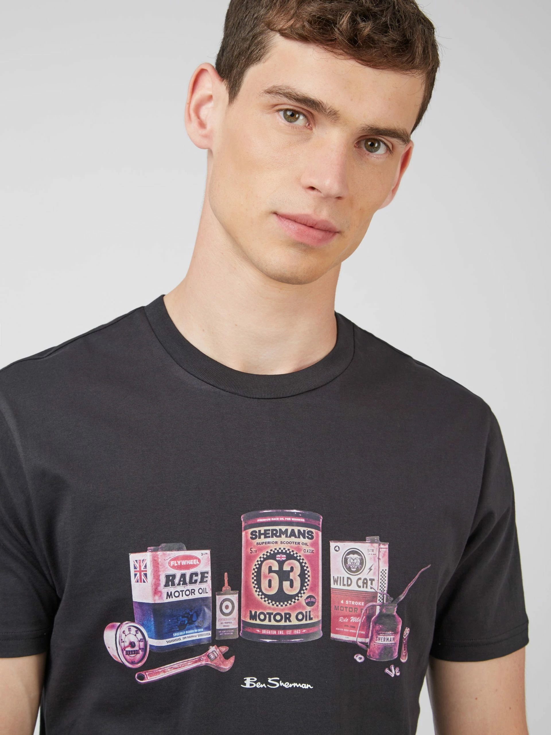 Organic Jersey Chest-Print Graphic Tee 1 Organic Jersey Chest-Print Graphic Tee