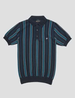 B By Ben Sherman Striped Knit Polo - Navy 11 B By Ben Sherman Striped Knit Polo - Navy -clothing Shop 0068322 025 D