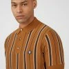 B By Ben Sherman Striped Knit Polo - Ginger