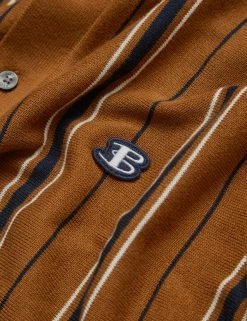 B By Ben Sherman Striped Knit Polo - Ginger 13 B By Ben Sherman Striped Knit Polo - Ginger -clothing Shop 0068322 552 G scaled