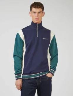 Colorblock Half-Zip Sport Sweatshirt