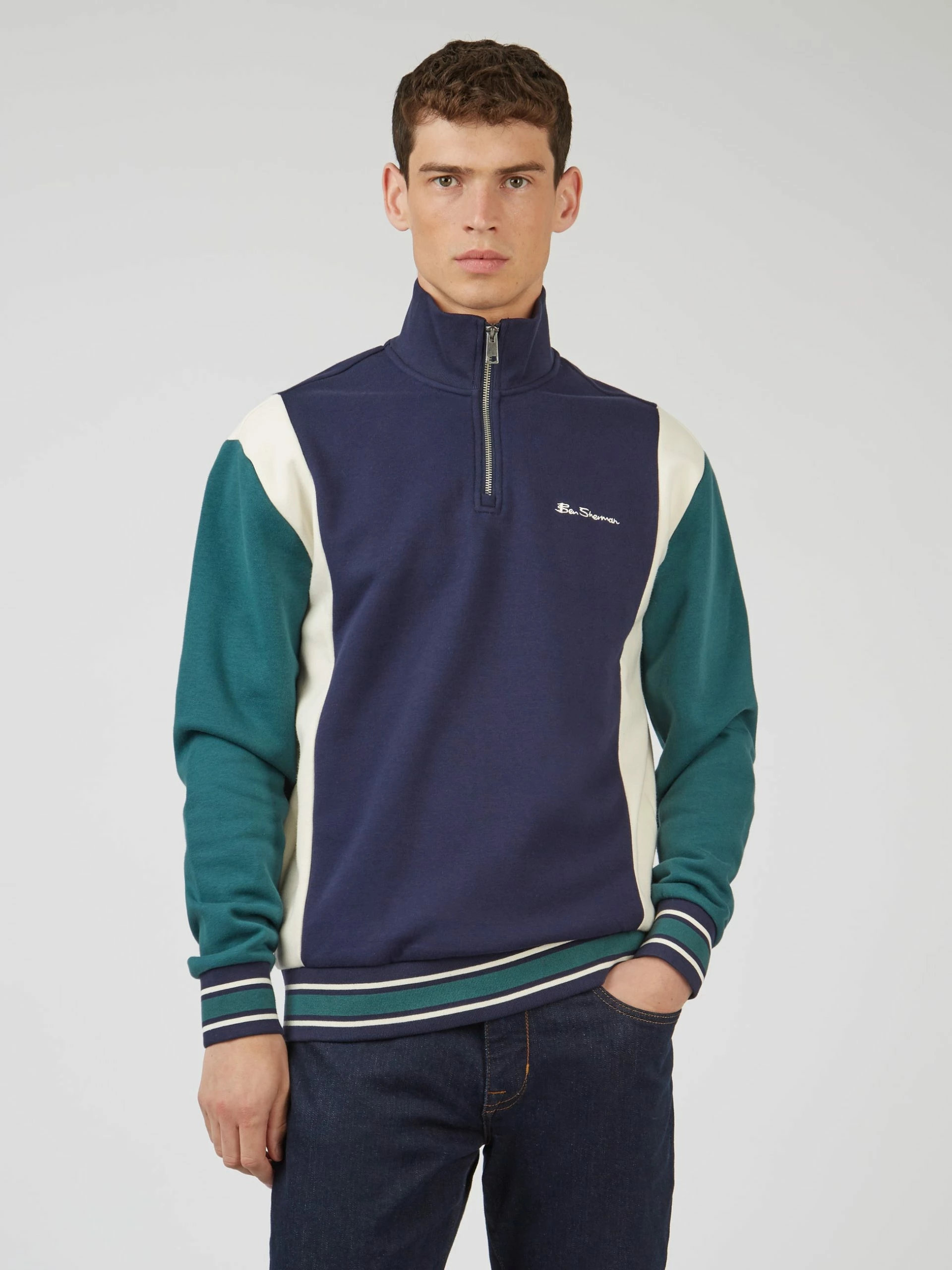 Colorblock Half-Zip Sport Sweatshirt 1 Colorblock Half-Zip Sport Sweatshirt