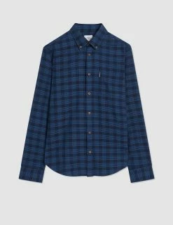Indigo Gingham Check Long-Sleeve Shirt -clothing Shop 0068588 026 F 98fa9136 80f0 4af8 b1fd ee0c3576eb85