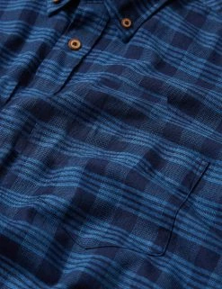 Indigo Gingham Check Long-Sleeve Shirt -clothing Shop 0068588 026 F v05ypo 1 scaled
