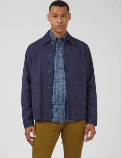 Casual Twill Workwear Jacket - Marine